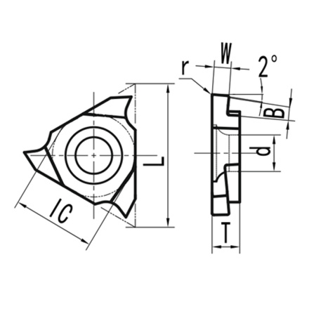 Пластина для прорезки глубоких канавок правая TGF32R100L310 N20 «Русский Инструмент» (РИ)