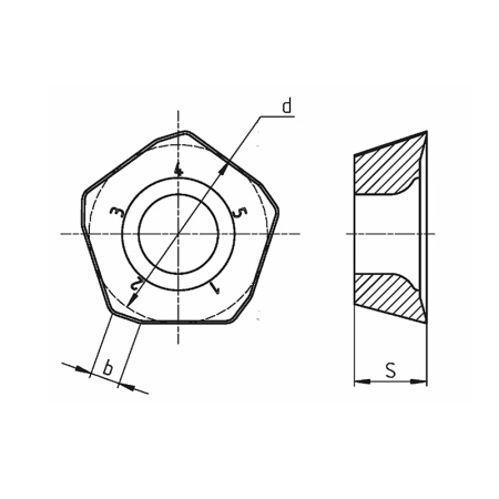 Пластина сменная для высокоскоростной обработки PXKT 090530R-M PP30CT «Русский Инструмент» (РИ)