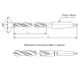 Сверло 9,3х107х188 Р6М5 к/х КМ1 длинное ГОСТ 12121-77 ХЗТМ им. Малышева