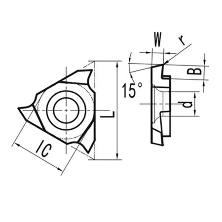 Пластина для отрезания левая TGF32L075-S15R N20 «Русский Инструмент» (РИ)