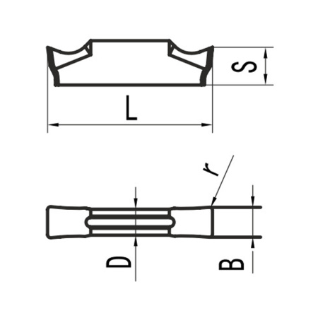 Пластина для отрезания TDC2-LH PP30G «Русский Инструмент» (РИ)