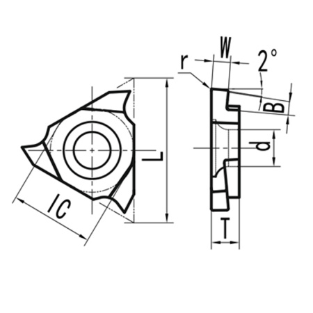 Пластина для точения канавок левая TGF32L030 N20 «Русский Инструмент» (РИ)