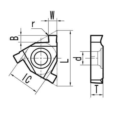 Пластина для прорезки внутренних канавок T11N170 MP20G «Русский Инструмент» (РИ)