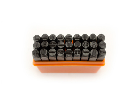 Клеймо буквенное 10 сталь 27 шт (латинский шрифт) Клеймо буквенное 10 сталь 27 шт (латинский шрифт)