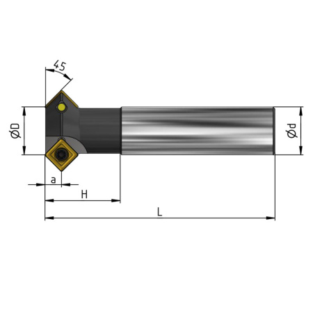 Фреза фасочная 32 с механическим креплением 4гр пл-н SP.. 120408 Z=3 ц/х=32 AE445-R032.07.03.d32 NOX «Русский Инструмент» (РИ)