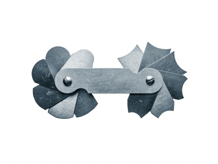 Шаблон радиусный (радиусомер) №2 (R8;10;12;16;20;25)