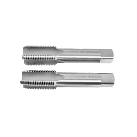 Метчик дюймовый 1 1/2'' 8 ниток BSF машинно-ручной HSS 2шт компл. резьба Уитворта исп1 Beltools